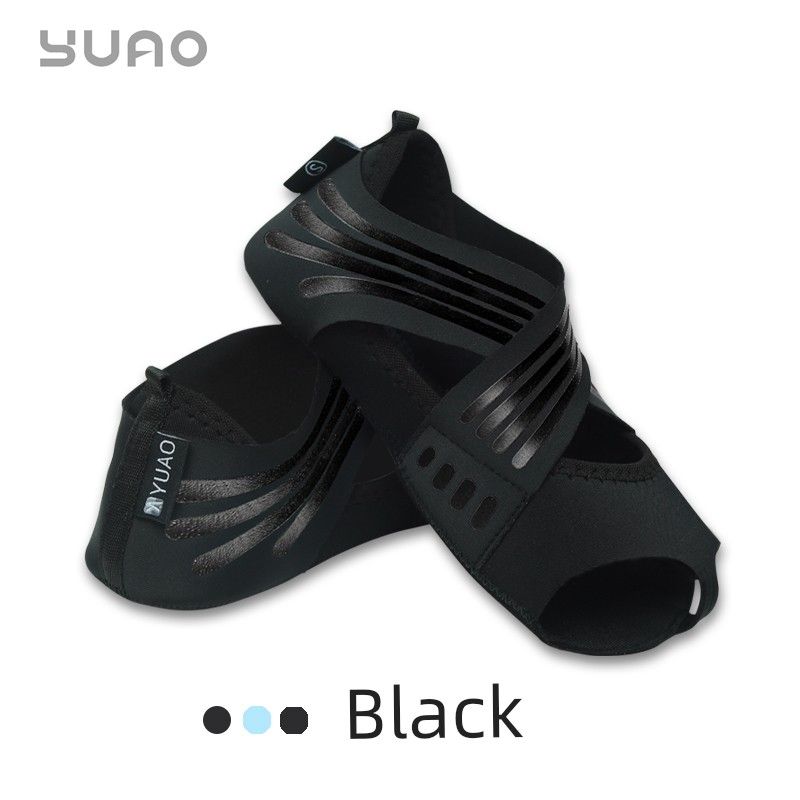 

Обувь для танцев йоги Женские носки для пилатеса с мягкой подошвой и противоскользящим эффектом FiveFingers для занятий в помещении Специальные спортивные профессиональные носки для йоги Black M37-38 code