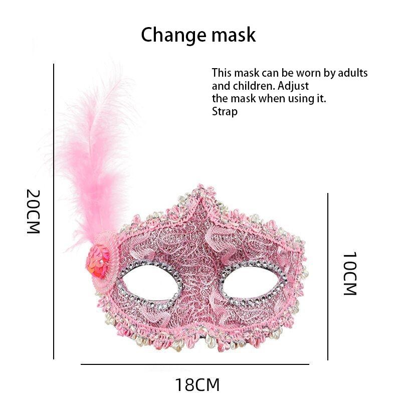 Jul Elegant Maske Komfortabel å ha på 18 * 10cm Halloween Tilbehør Glamorøse Maskerade Masker Maske
