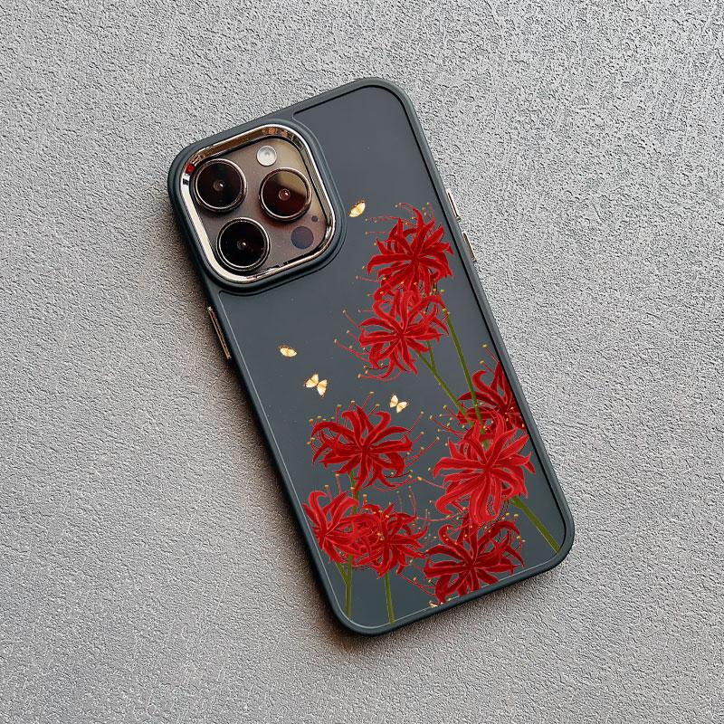 Flower Luxury Silicone Phone Case For  iphone 13 12 Pro Max 15 7 8 plus X XR XS 11 14 Pro Max Shockproof Soft Shell Cover Fundas