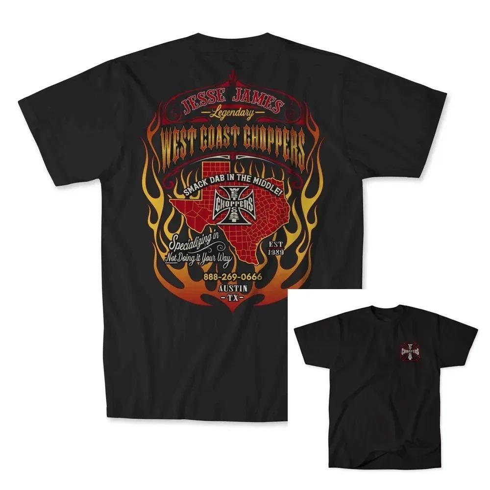 2026 Summer Fashion Tee Men Women Cotton West Coast Choppers Print Shirt Casual Short Sleeve Oneck Shirt Vintage Clothing Tee