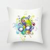 Cute Music Art Pillowcase Colorful Note  Bedroom Car  for Living Room Bed Sofa