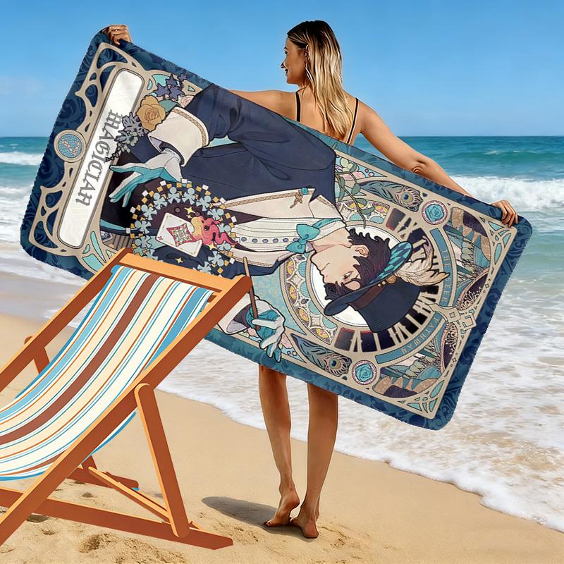 Lord of Mysteries Print Beach Towel, Large Soft Quick Dry Towel for Beach Camping Swimming