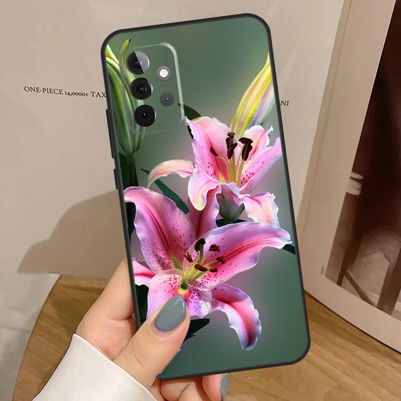 Colorful Flower Lily Funda For Samsung Galaxy A15 A25 A35 A55 A52 A32 A12 A14 A34 A54 A51 A71 A53 A13 A33 Case