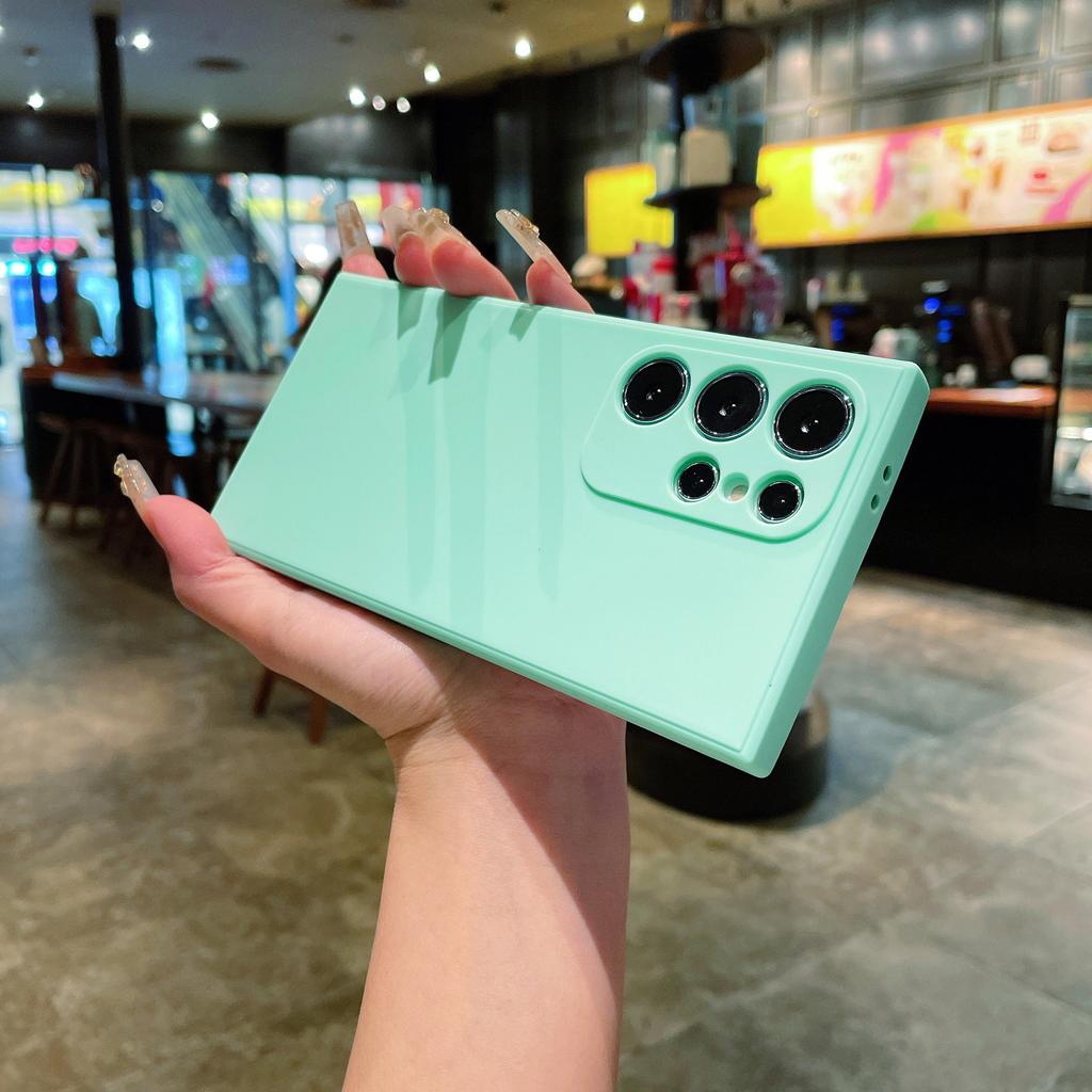 Applicable to Samsung S24 fine hole matte TPU straight edge A53A14 protective case note20 Rubik's Cube silicone mobile phone case