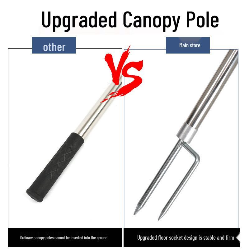 Verstellbare Teleskop-Zeltüberdachungsstange - Zeltzubehör für Sonnenschutznetze und Hallenstangen