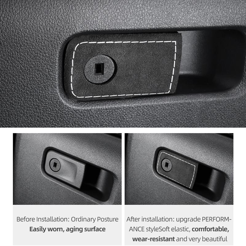 Made of Alcantara Betterhumz For Ford F-150 SVT Raptor -2025 Co-pilot Glove Box Trim Sticker Tuning Car Interior Accessories
