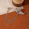 Vintage Crown Fringed Chain Fashion Brooch Dress Light Luxury High Sense Rhinestone Accessories Brooch