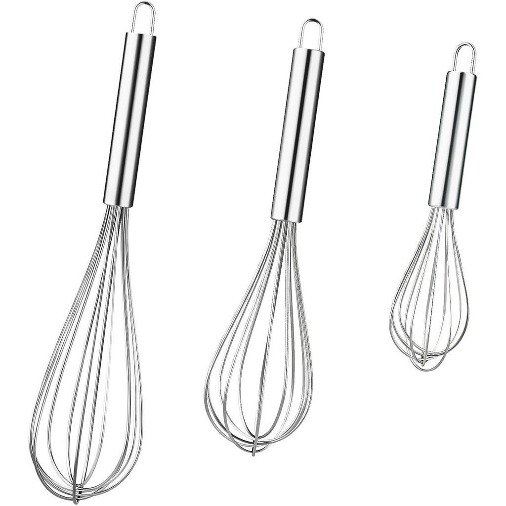 Stainless Steel Handheld Egg Beater & Milk Frother for Baking