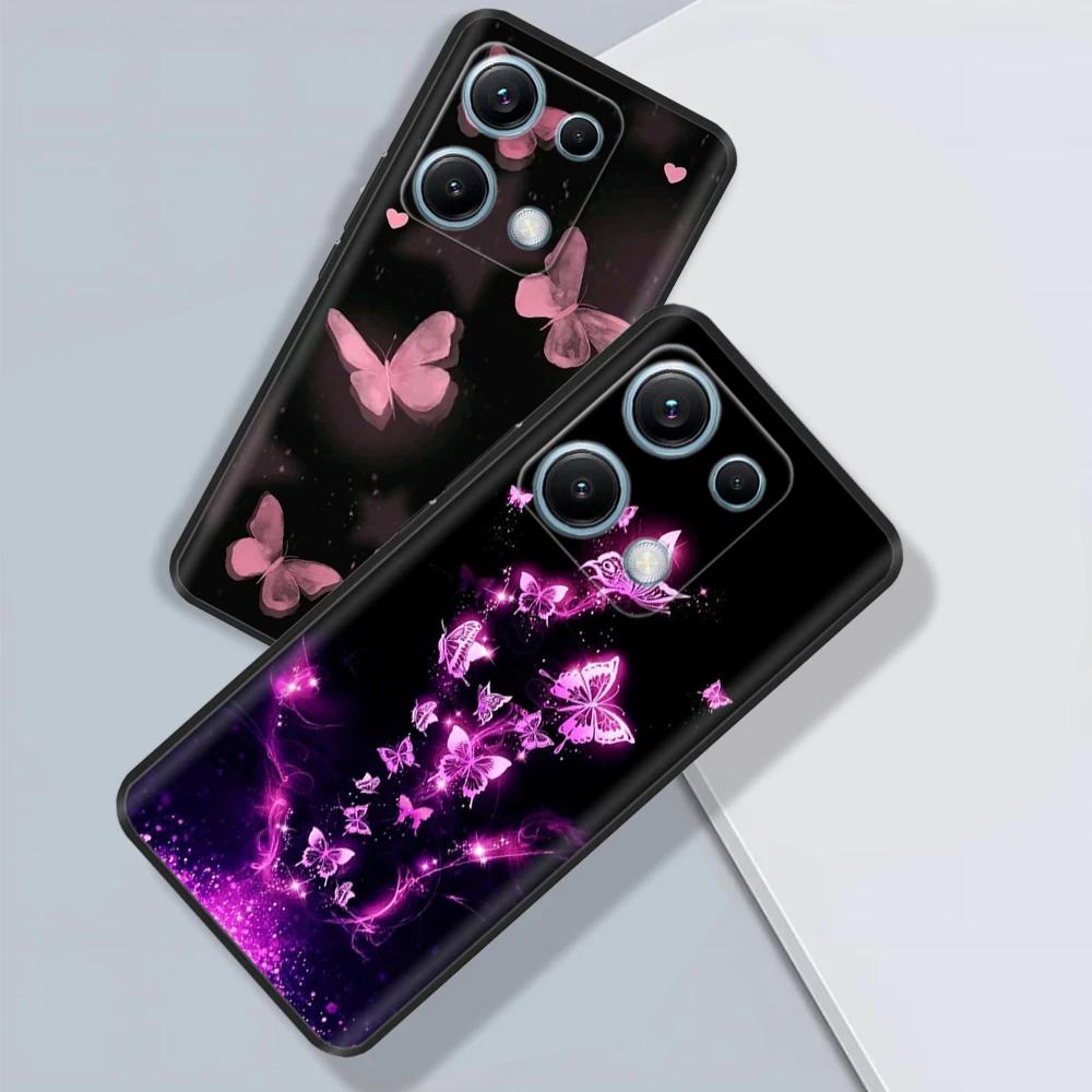 Xiaomi Redmi Note 14s Kılıfı Note14s Çiçekli Telefon Kılıfı Yumuşak İnce TPU Silikon Hafif Kapak Xiaomi Redmi Note 14s İçin