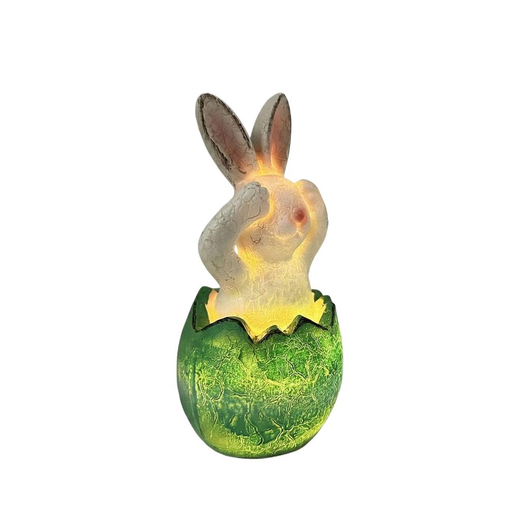 Easter Garden Ambient Light Button Battery Resin Garden Ornament Night Light