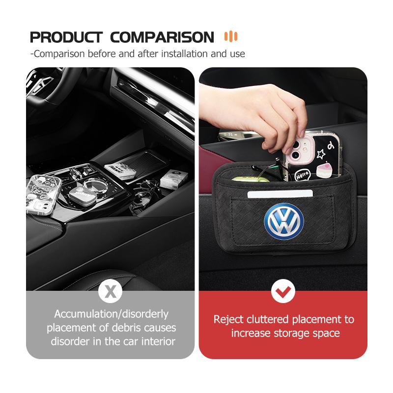 Car Sticker Hub Caps Car Side Door Storage Box Stowing Tidying Hanging Holder For Volkswagen VW Golf 4 5 6 7 Polo Jetta Sagitar fshm03 knuz4