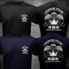 SBS Special Boat Service UK Britská armáda Tričko SAS Speciální jednotky Snajpr Černé Pánské Tričko Krátký Rukáv Ležérní Bavlněné Tričko