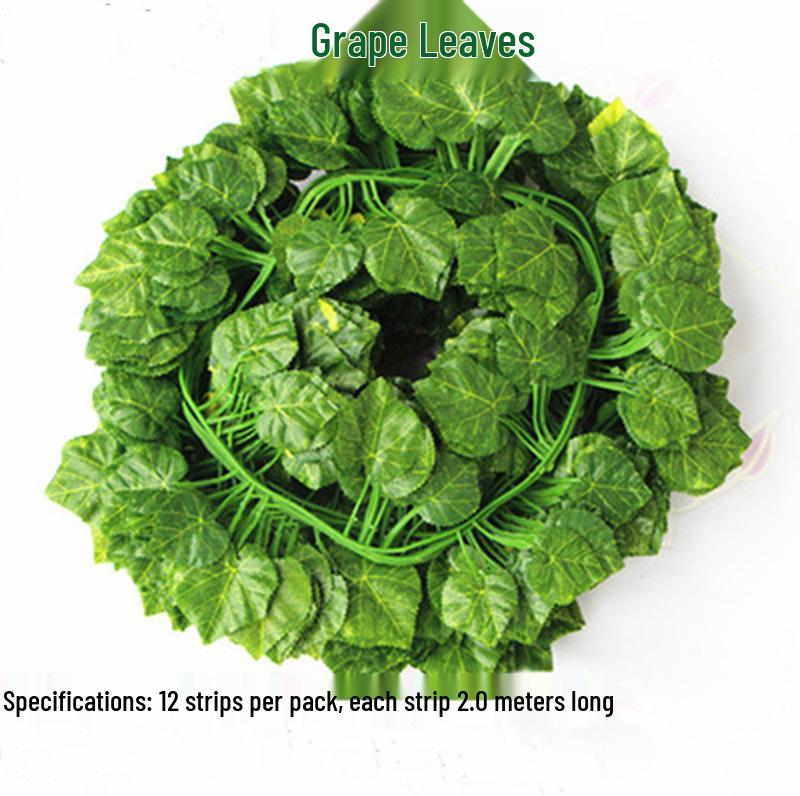 Artificial Rattan Leaves and Ivy Vine Decoration