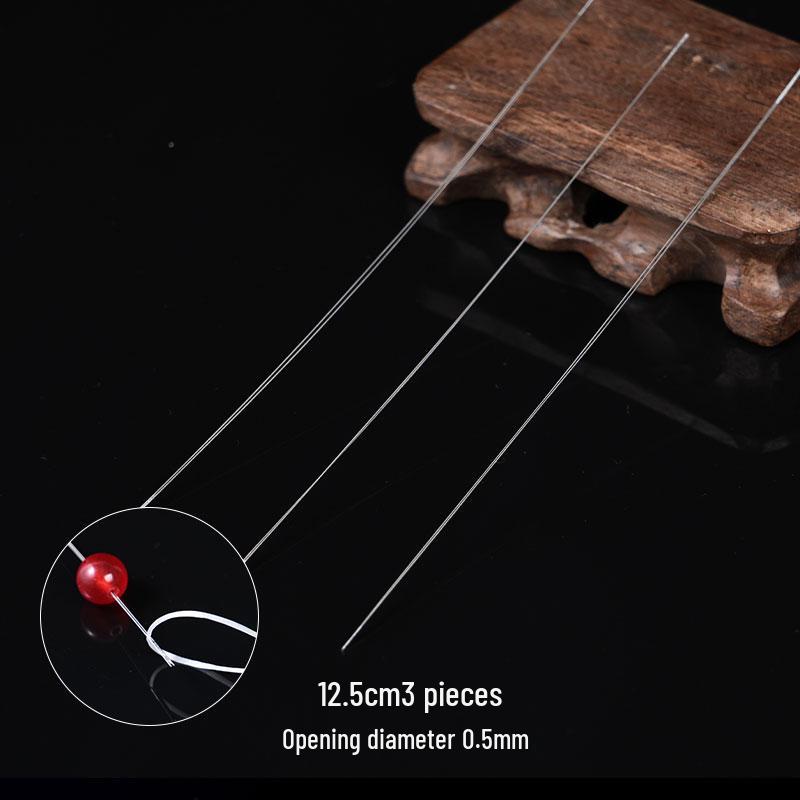 Wenwan Crochet & Beading Set: Steel Wire Hooks, Twisted Needles, and Stringing Line for Buddhist Beads