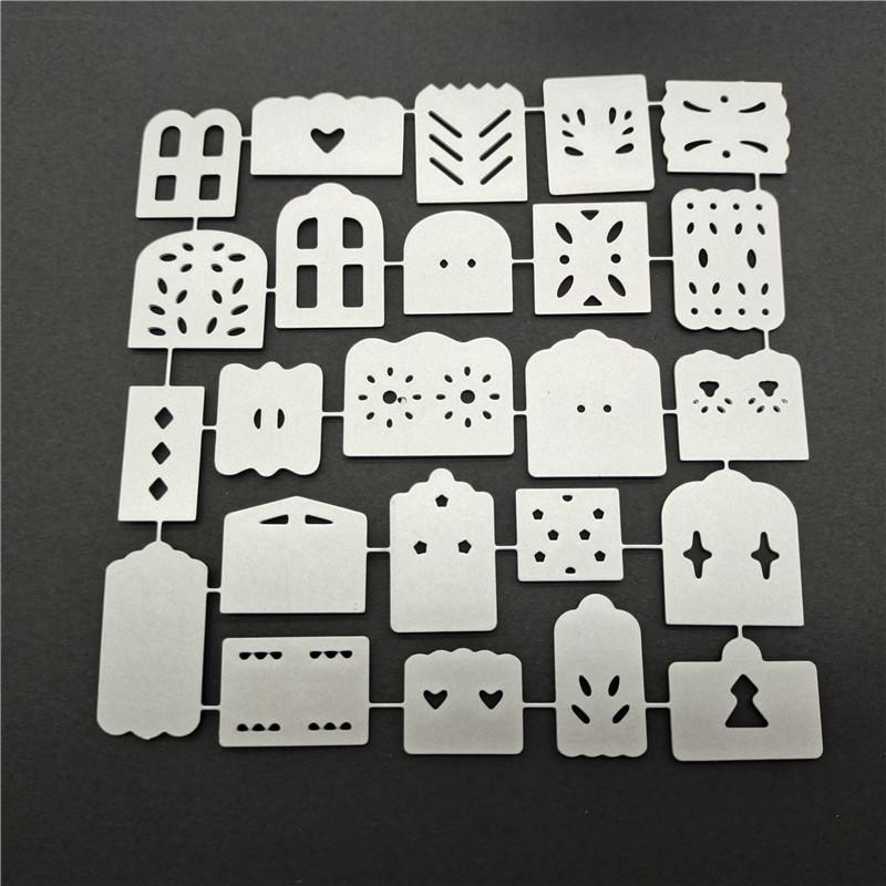 Una varietà di modelli di finestra modelli di carta artistica metallo taglio muore fai da te scrapbooking goffratura stencil carta artigianale modello di album