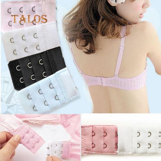 5 Stücke Frauen 3 Reihen 2 Haken Dessous Push Up Soft-BH-Träger Extender Weiche Zurück Band Verlängerung
