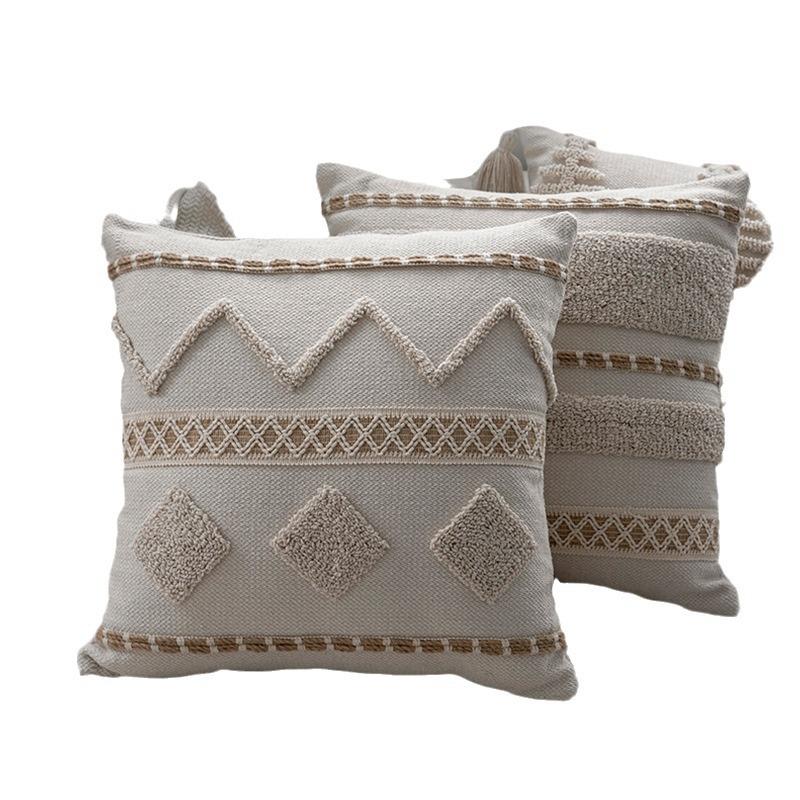 Nordisch Ins Indisch Böhmisch Marokkanischer Stil Off-white Kissenbezug Kissen Neu Bettkissen