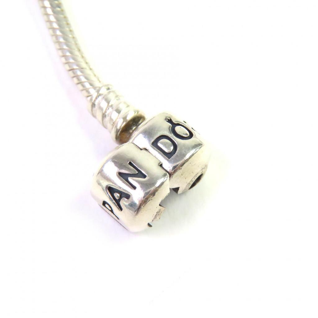 PANDORA bracelet Heart motif dot color stone charm 3 pieces Silver SV925 Women Used