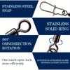 50pcs/box Heavy-Duty Ball Bearing Fishing Swivels Snaps with 8-Shaped Swivel Rings Stainless Steel for Saltwater Lure Connector 260319