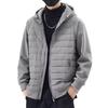 QINPHEN Men's Lightweight Down Jacket, Popular Winter Coat for Commuting, School, and More, Warm, Cold-Resistant, and Windproof, Gray, Size L