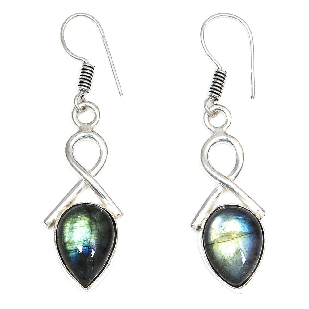 Rainbow Moonstone  Shiney Labrodorite Handicraft Jewelry Necklace Set 16-18''