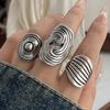 925 Silver Rings for Women Couple Minimalist Handmade Simple Round Strip Ring Fine Jewelry Gift Prevent Allergy