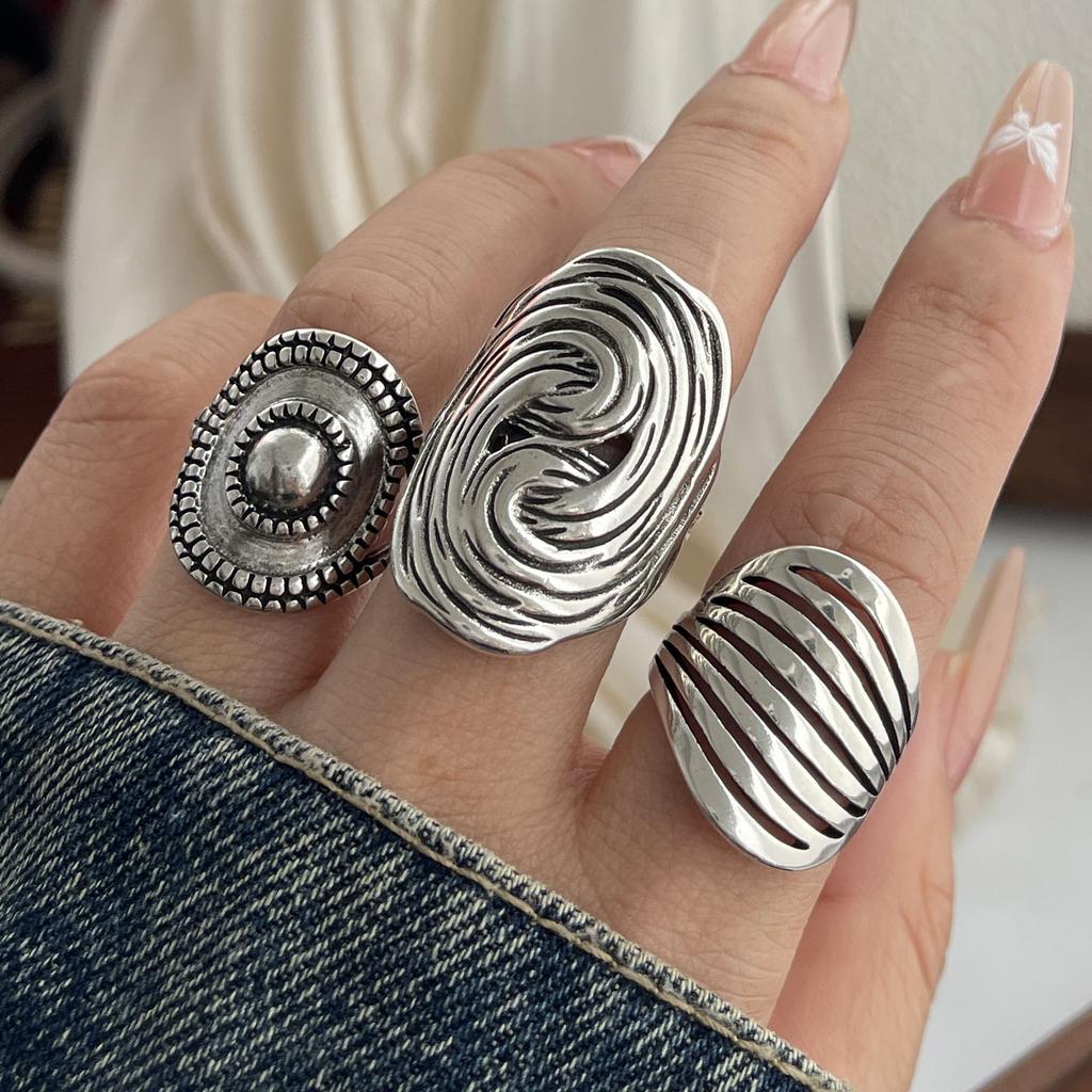 Bagues en Argent Sterling 925 pour Femmes Couple Minimaliste Fait Main Simple Anneau Rond Bande Bijoux Fins Cadeau Prévenir l'Allergie