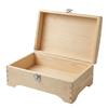 Wooden Chest with Rounded Lid and Key 30x20x13 Cm