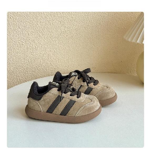 

Children s sneakers for spring, autumn, and winter, new style with added fleece for warmth, boys trendy casual shoes, girls German training shoes 22 хаки