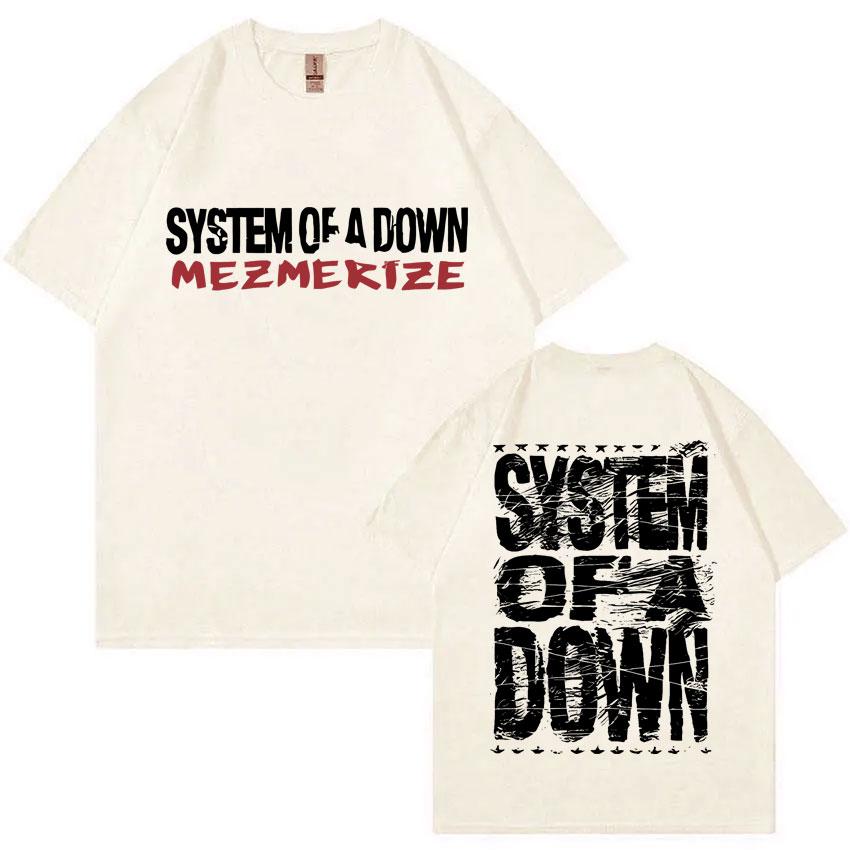 Ock Band System of A Down Mezmerize Tshirt Mens and Womens Retro Alternative Metal Music Tshirt Fashion Oversized Tshirt