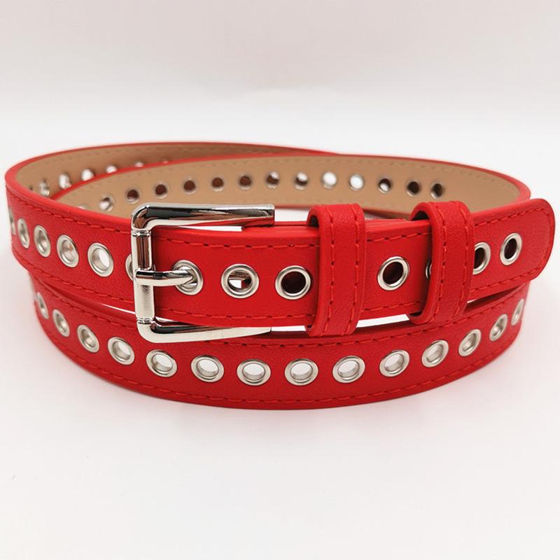 

Новый металлический ремень с цельным глазом без отверстий для женского ремня, европейская и американская мода, джинсовый ремень из полиуретана 105cm