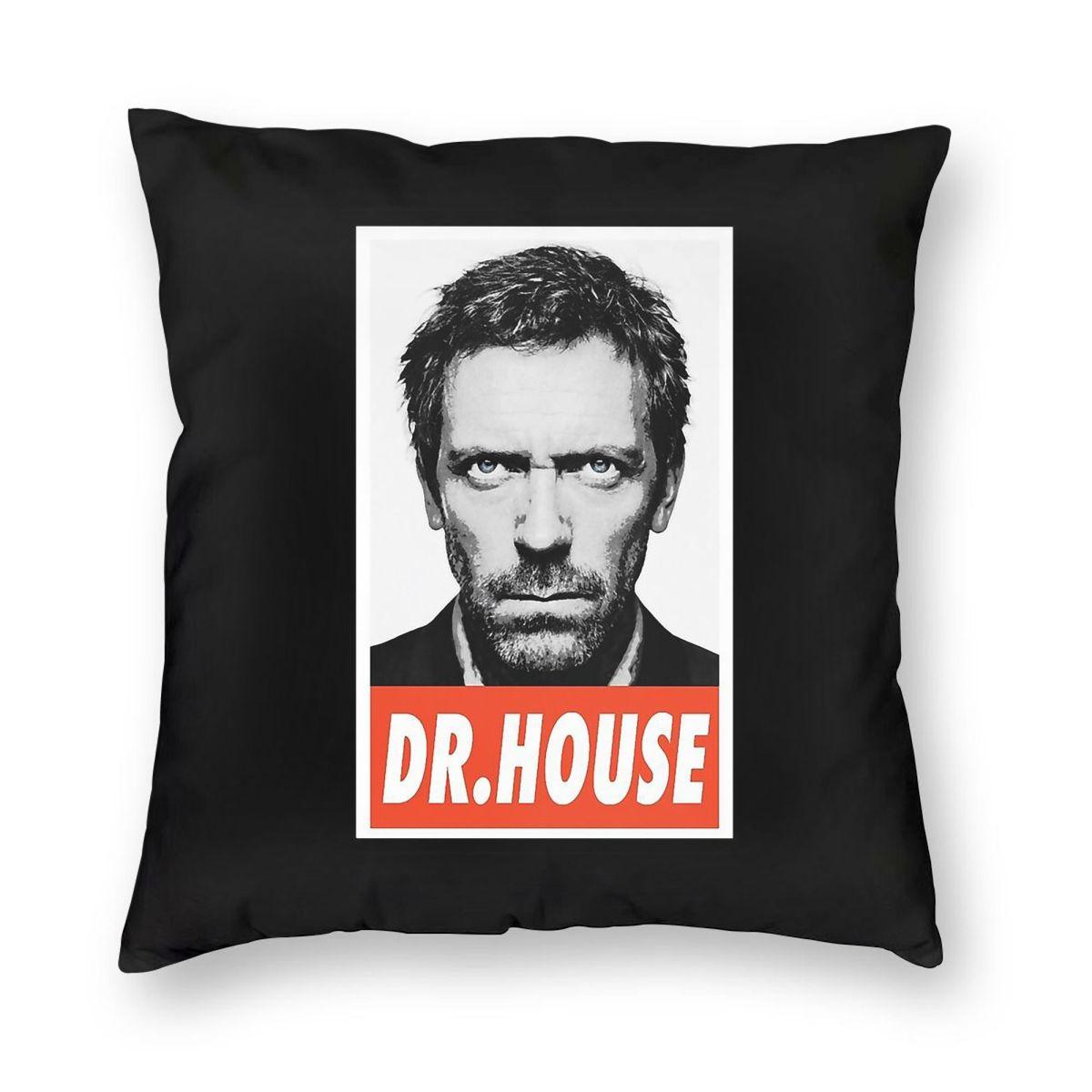 Dr House Hugh Laurie Square Pillowcase Polyester Linen Velvet Printed Zip Decorative Sofa Seater Cushion Cover 30x30cm