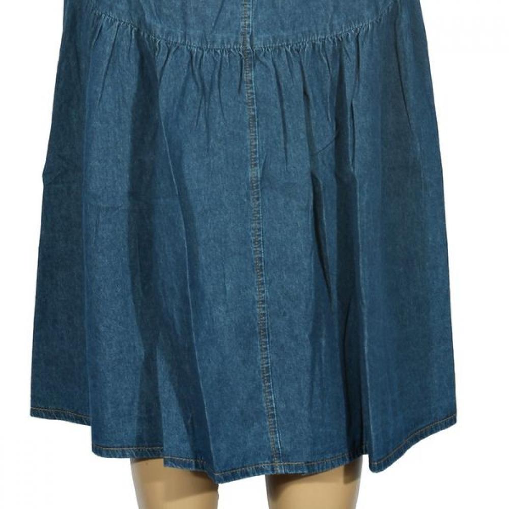 [Benetton] Benetton Tiered Denim Long Skirt Baskf1431