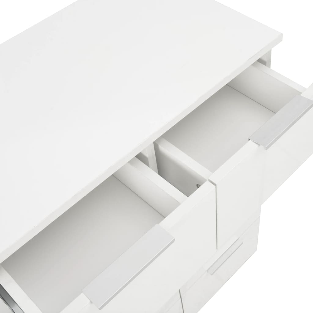 Sideboard High Gloss White 60 x 35 x 80 cm Engineered Wood