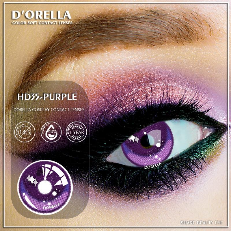 D'ORELLA 1 Paar DINOSAUR Eye Cosplay weiche Kontaktlinsen für Augen Halloween Crazy Contacts Cosmetic Contactlen