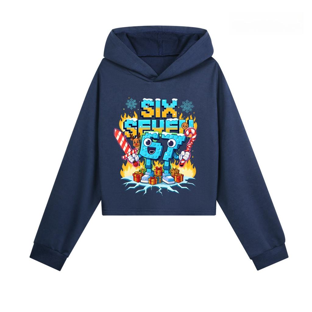 5193 Kids Girls Steal a Brainrot 67 Six Seven Printed Casual Long Sleeves Hoodies Sweatshirt Top