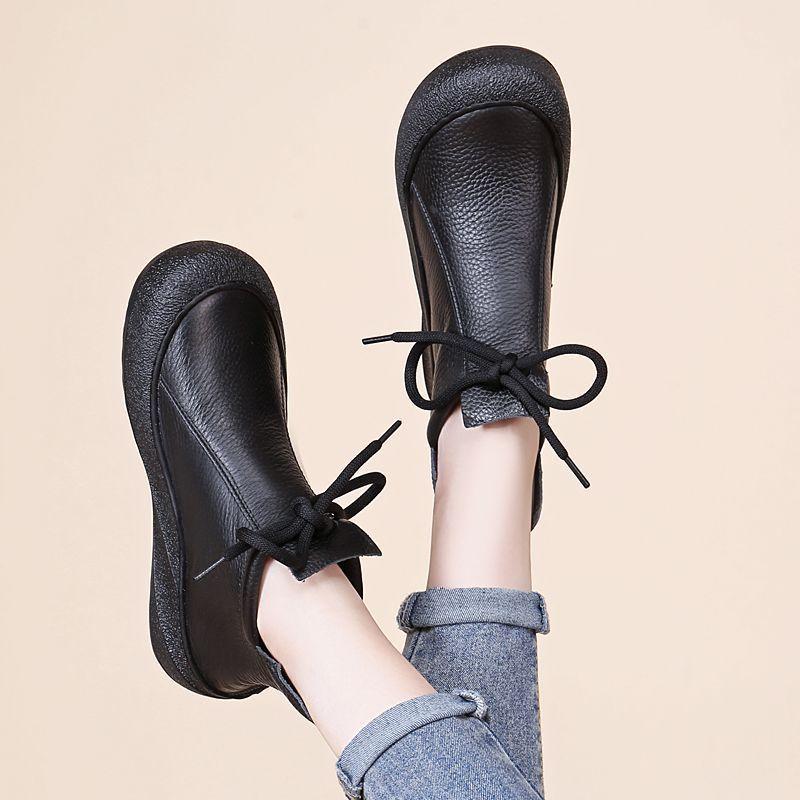 

Ретро ботинки Мартин на толстой подошве женские на мягкой подошве с круглым носком милые уродливые одинарные ботинки 2025 осень новые универсальные повседневные мамины короткие ботинки 40