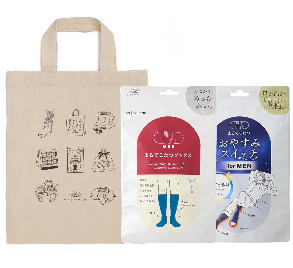 

Носки Okamoto Как Котацу Комплект для Сна Теплой Комнаты Холодная Погода Сумка Пепельно-Синий x Полночь Дополнение, Носки, Переключатель, 2, Мужские Носки, Защита,