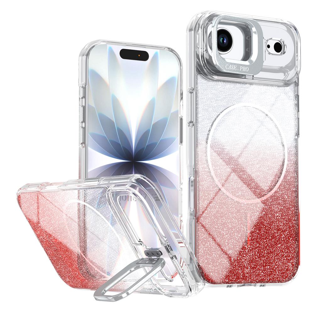 

For iPhone Air Magnetic Case Gradient Glitter Shockproof TPU PC Phone Cover Compatible with MagSafe
