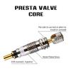 Bike Tire Valve Core Set Bicycle Tyre Air Valve Core Repair Tool Kit Replacement for Presta Bicycle American French Wrench