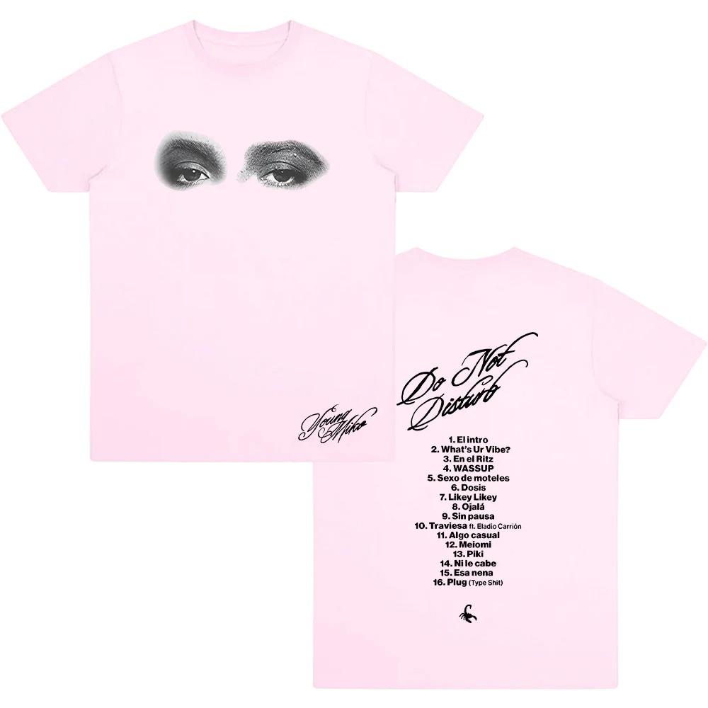 2026 Maglietta Tour "Young Miko Do Not Disturb" per Uomo Donna Cotone Vintage Girocollo T-shirt Abbigliamento Classico Girotondo Manica Corta