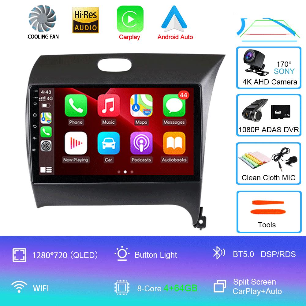 Android14 Carplay Auto Dla KIA K3 CERATO FORTE 3 YD Tuner 2013 2014 2015 2016 2017 Multimedia Samochodowe Radio Odtwarzacz Wideo WIFI+4G DSP