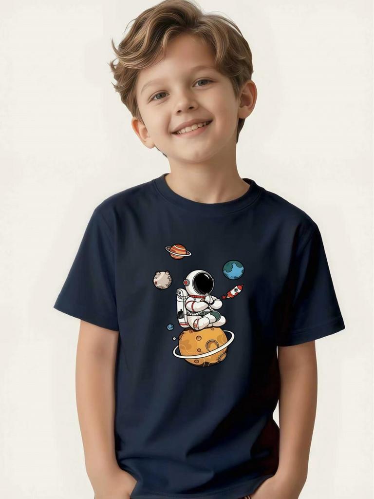 Boys Space Dreamer Short Sleeve T-Shirt Children's Summer Fashion Clothing