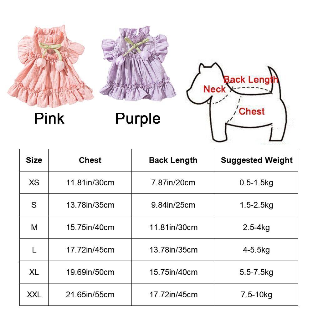 Reusable Dog Princess Dress Soft Bowknot Lace Puppy Clothes Cute Dog Tulip Pleated Dress  Summer