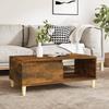 821049 vidaXL Coffee Table Smoked Oak 90x50x36.5 Cm Engineered Wood