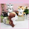 Stylish Plush Squirrel Keychain With Super Soft Short Fur Ideal For Bags And Keychains