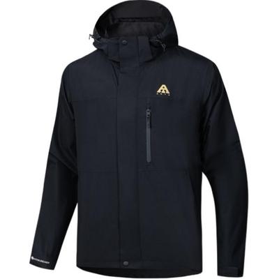 Vodotěsná Bunda s Kapucí Shell Earth Shell Větruodolná Unisex Bunda Černá 972437601-5