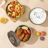 Stainless Steel Thermal Lunch Box Round Dining Box Insulated Food Container  Tableware
