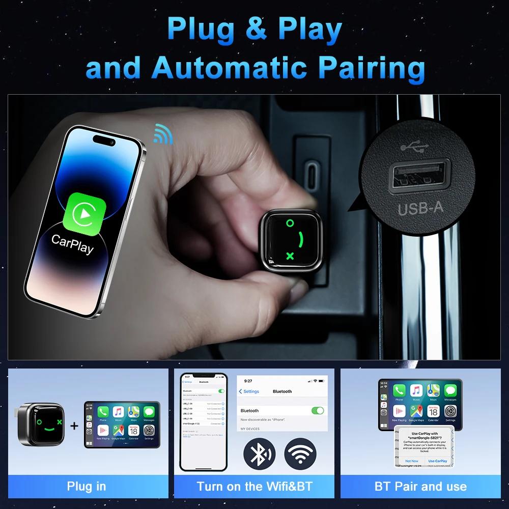 NEW 2 In 1 Wireless CarPlay Android Auto Adapter USB Dongle Smart Mini Box Plug And Play For VW Toyota Nissan Honda Ford Benz