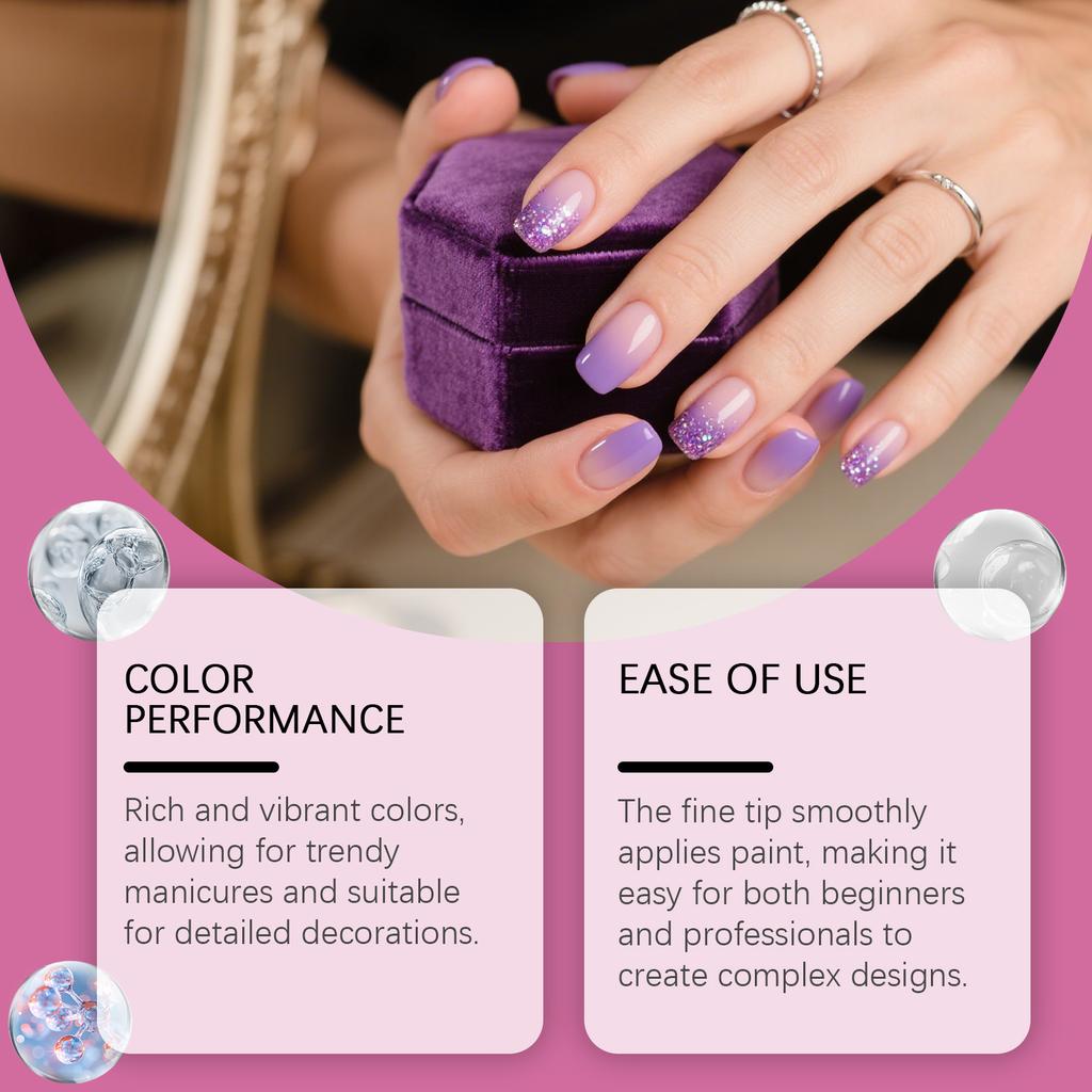 The Artistic Pen Features Bright Colors, Is Easy To Handle, Suitable For DIY In Various Occasions,, Resistant To Damage, Water And Fading.5ML